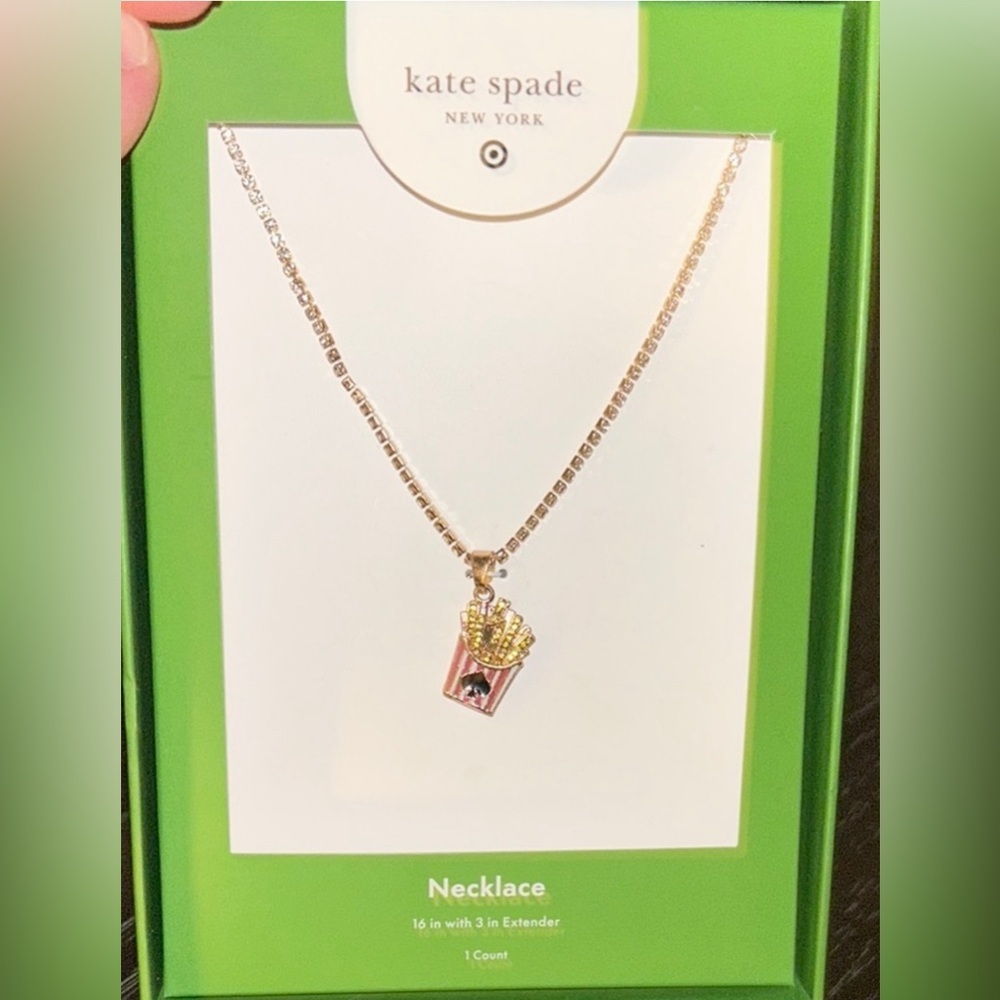 Kate Spade Gold and Pink Delicate Pendant Necklace